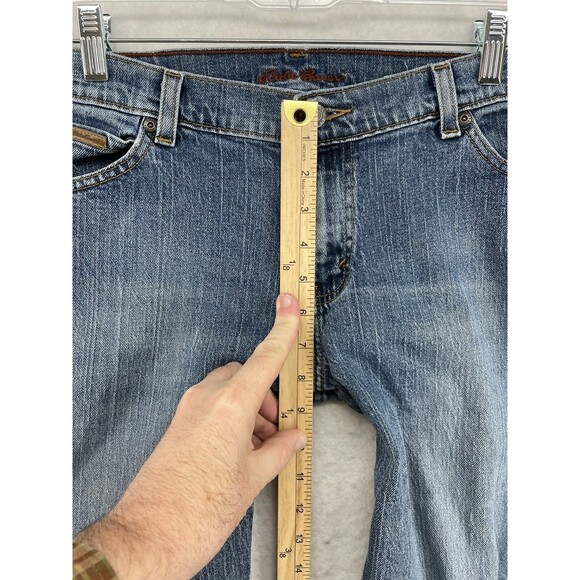 EDDIE BAUER JEANS WOMENS SIZE 10 R MID RISE STRETCH BOOT CUT CASUAL PANTS - Picture 3 of 12